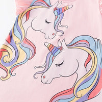 Summer Arrival Animals Cartoon Pattern Fly Sleeves Dress for Stylish