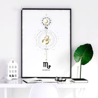 Scorpio Zodiac wall art print
