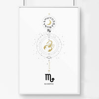 Scorpio Zodiac wall art print