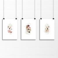 Art for the kitchen | set of 3 Shabby Chic wall art prints