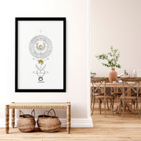 Taurus zodiac wall art print