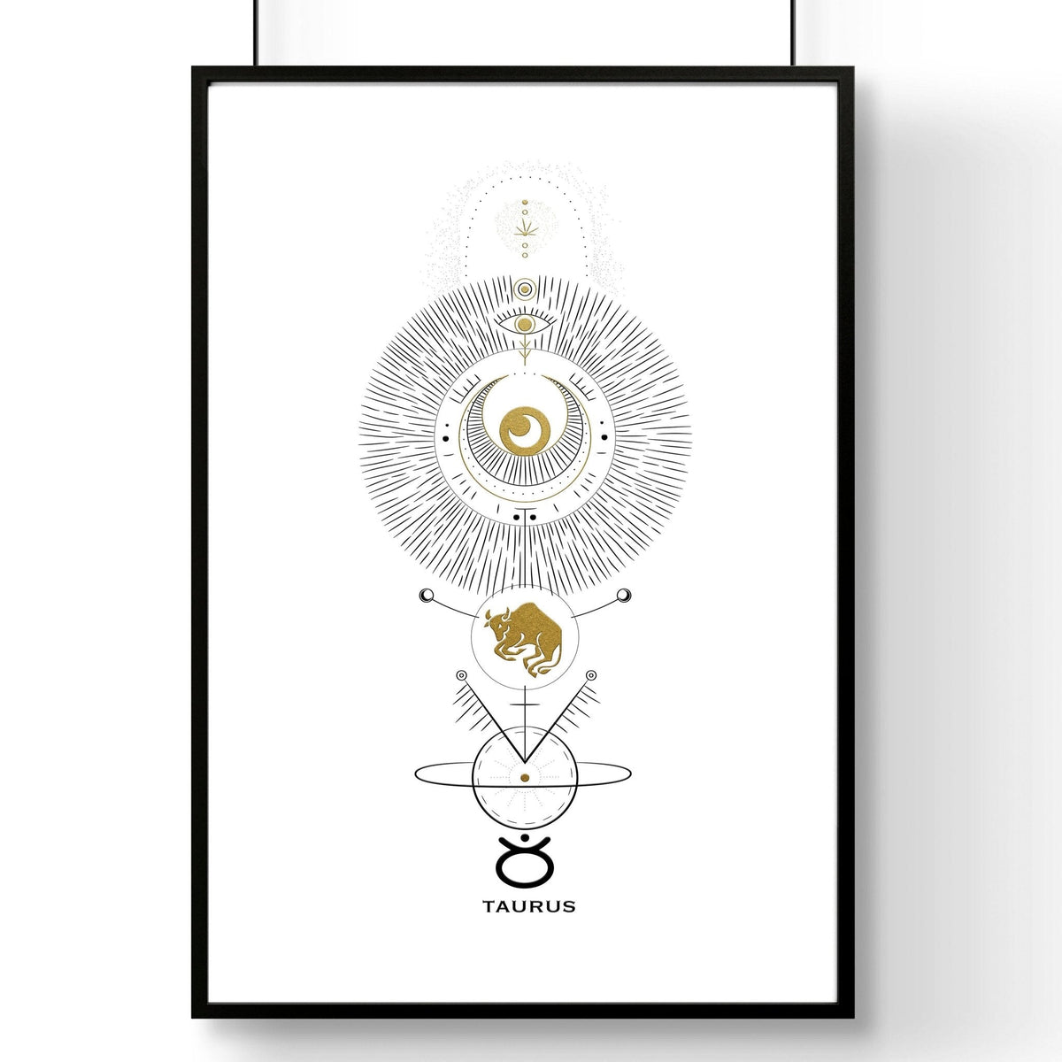 Taurus zodiac wall art print