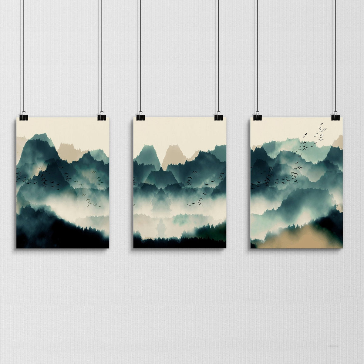 Bedroom prints set of 3 | set of 3 Scandinavian wall art