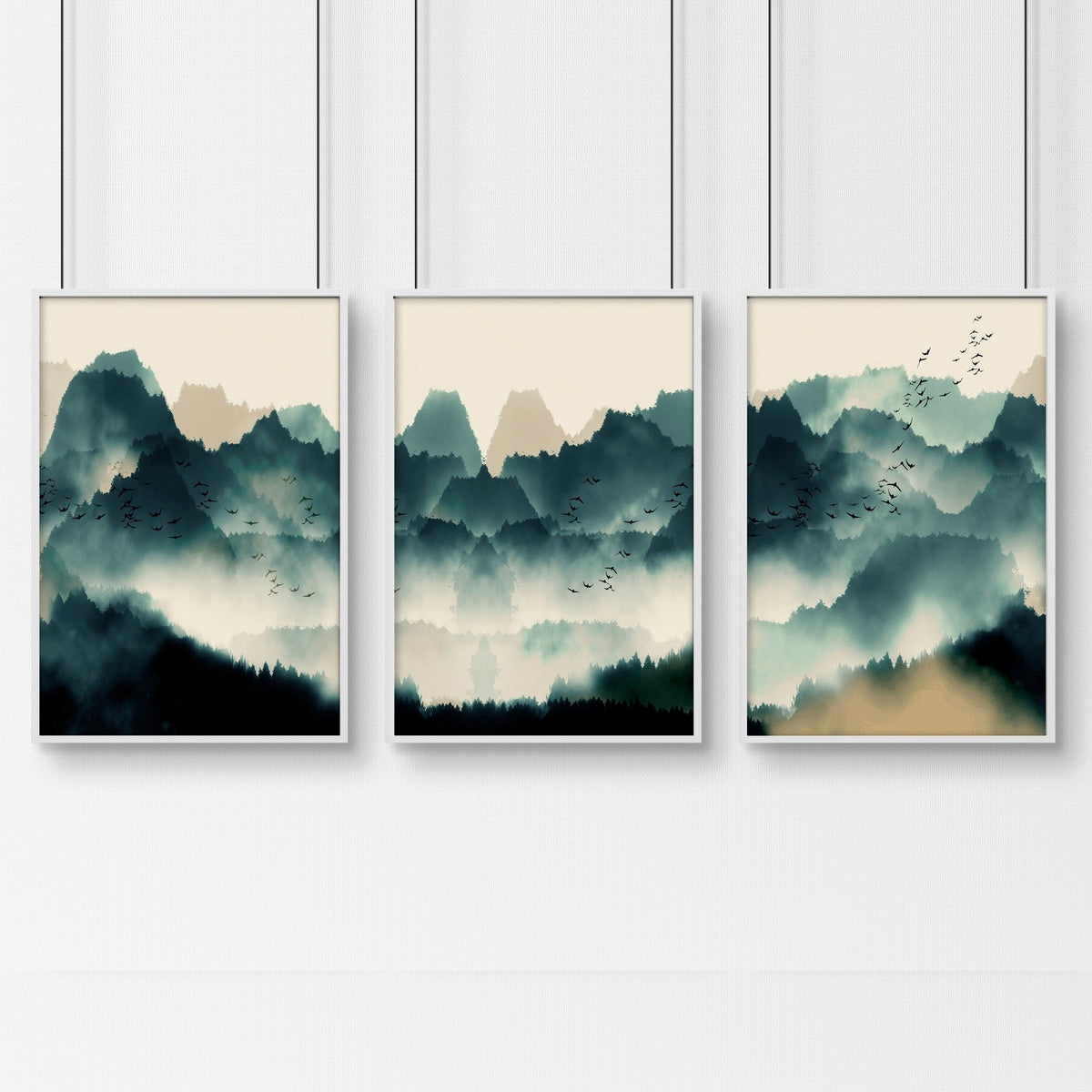 Bedroom prints set of 3 | set of 3 Scandinavian wall art