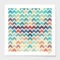 Watercolor Chevron Pattern II Cushion/Pillow