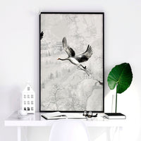 Crane art | set of 3 Japanese wall art