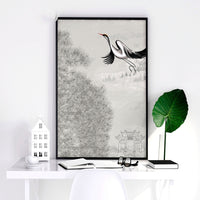 Crane art | set of 3 Japanese wall art