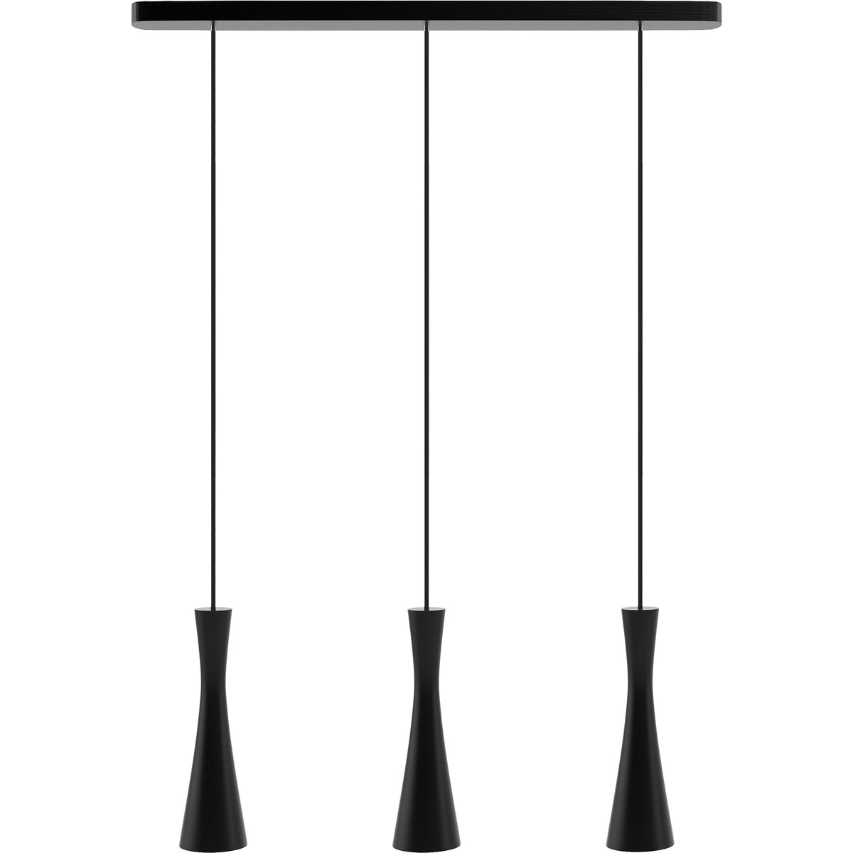 Hanging lamp black Vegas 3 tr