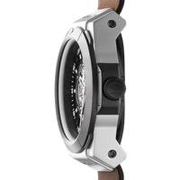 Vento Silver Black Leather