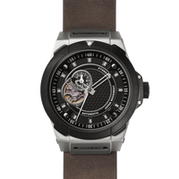 Vento Silver Black Leather