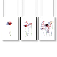 Bathroom wall hanging | set of 3 framed wall art