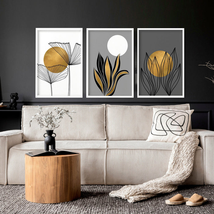 Pictures for the hallway | set of 3 framed wall art prints